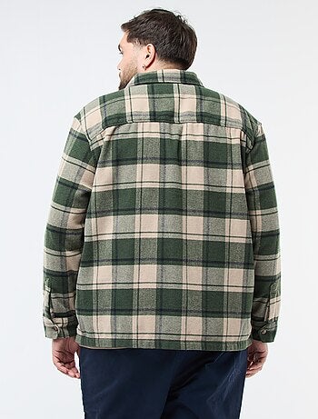 Sobrecamisa de cuadros de franela de algodón