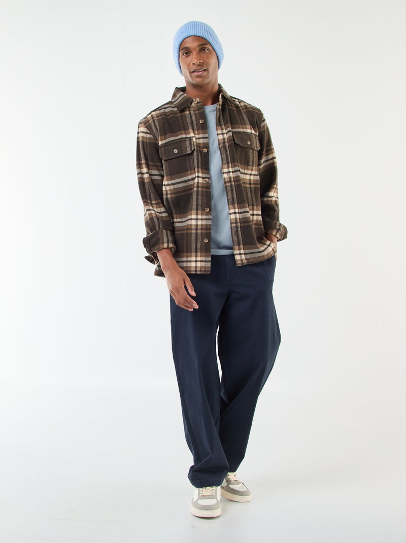 Sobrecamisa de cuadros Marron - Kiabi