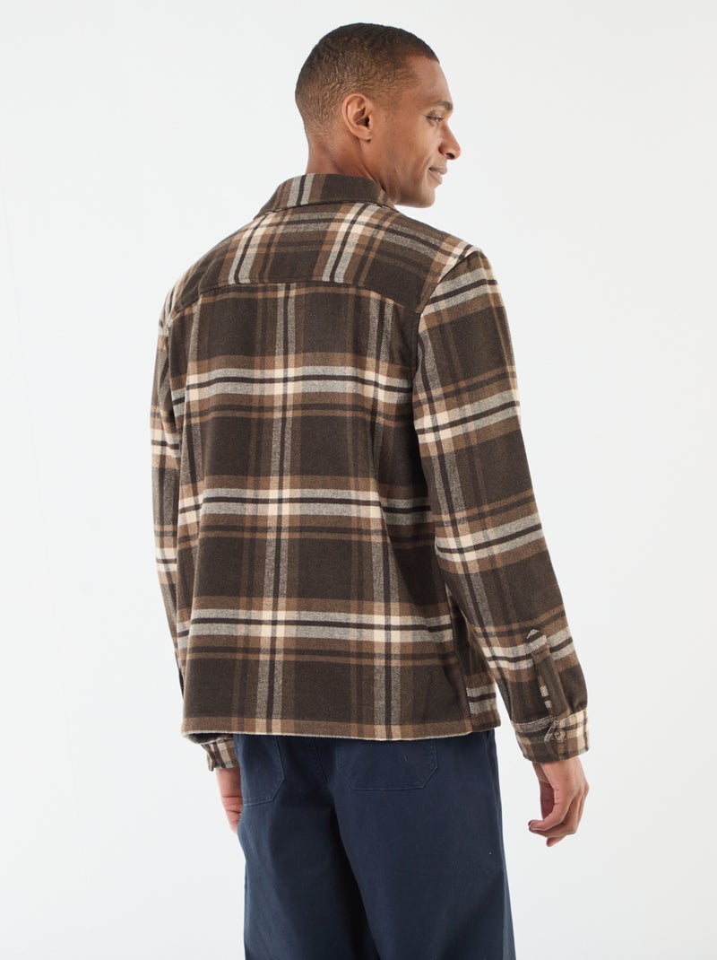 Sobrecamisa de cuadros Marron - Kiabi