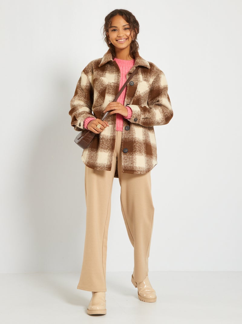 Sobrecamisa de cuadros MARRON - Kiabi