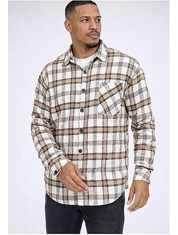 Sobrecamisa de forro polar a cuadros Kebello