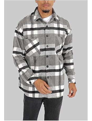 Sobrecamisa de forro polar a cuadros Kebello