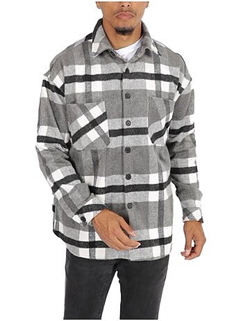 Sobrecamisa de forro polar a cuadros Kebello