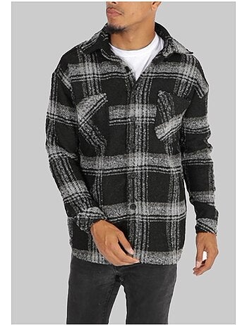 Sobrecamisa de forro polar a cuadros Kebello