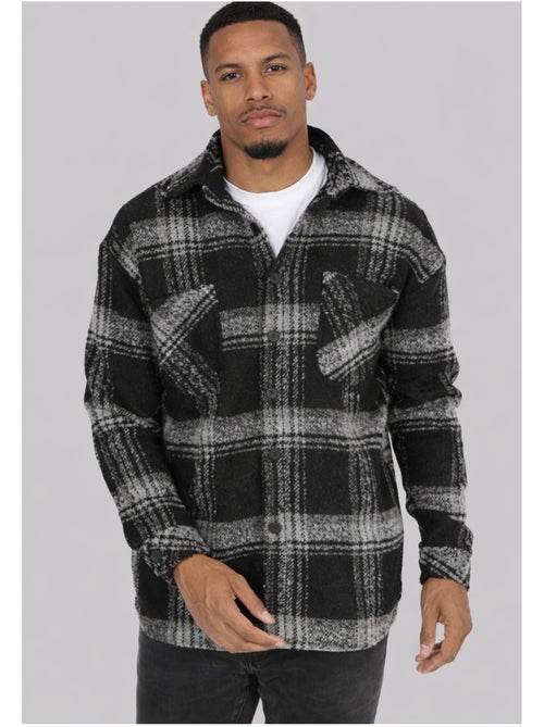 Sobrecamisa de forro polar a cuadros Kebello - Kiabi Sobrecamisa de forro polar a cuadros Kebello - Kiabi