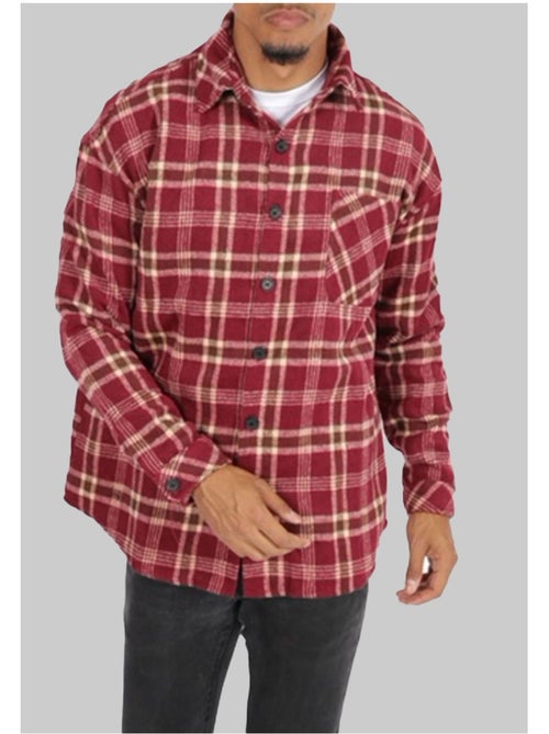 Sobrecamisa de forro polar a cuadros Kebello - Kiabi Sobrecamisa de forro polar a cuadros Kebello - Kiabi