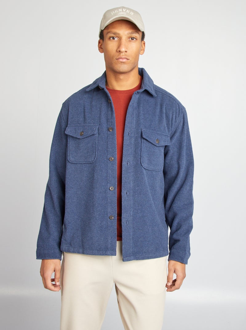 Sobrecamisa de franela AZUL - Kiabi