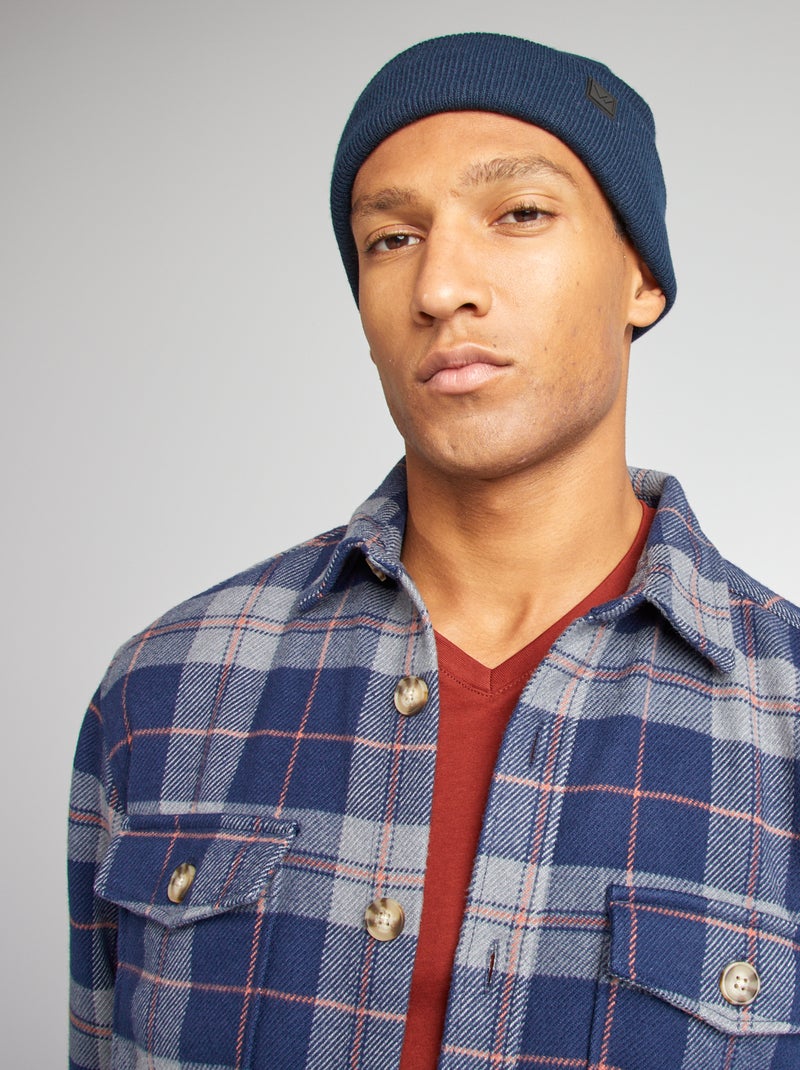 Sobrecamisa de franela AZUL - Kiabi