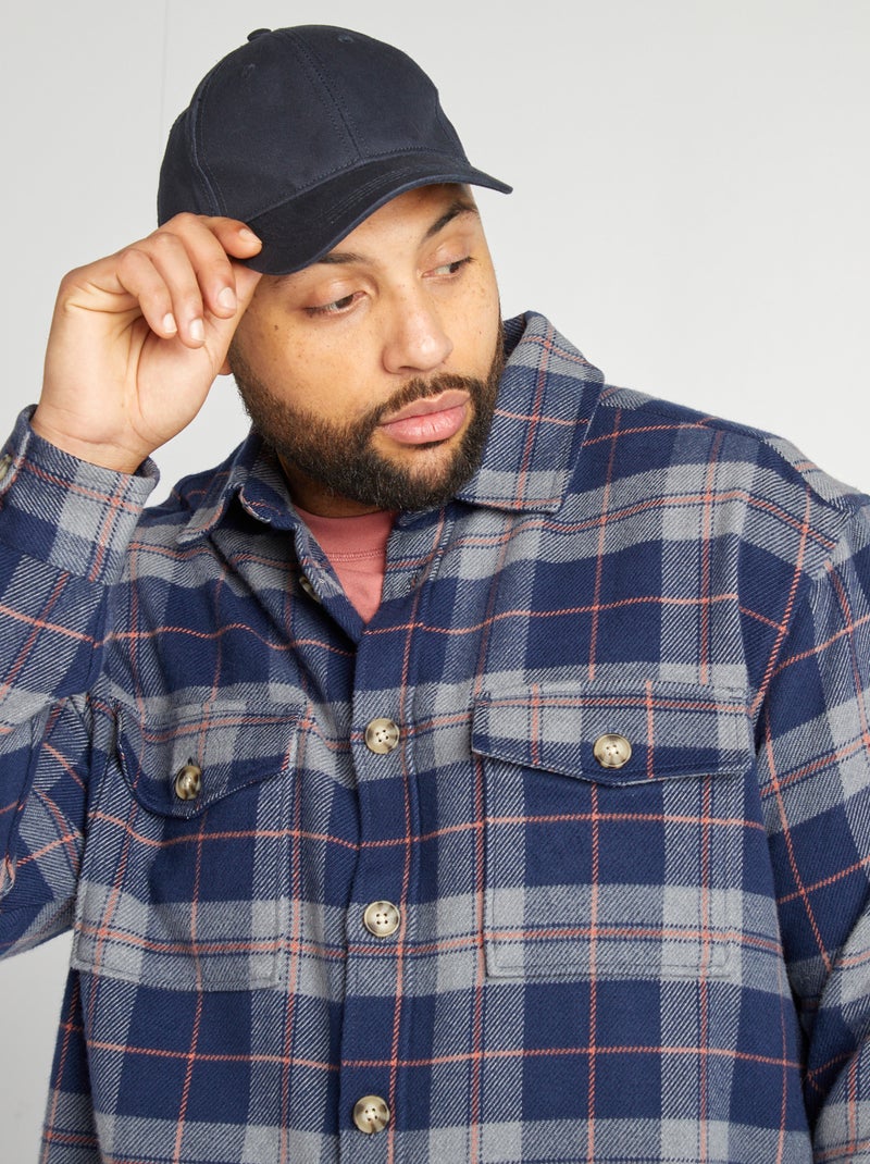 Sobrecamisa de franela AZUL - Kiabi