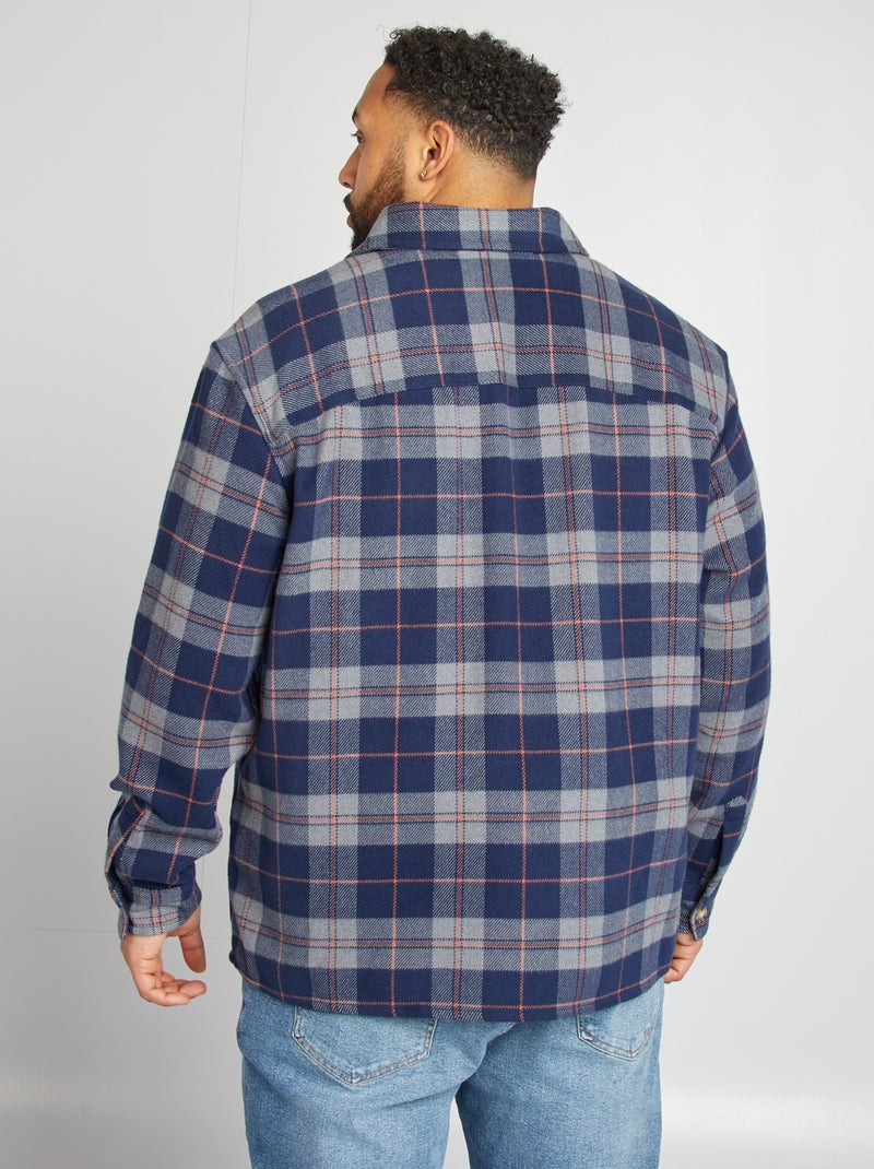 Sobrecamisa de franela AZUL - Kiabi