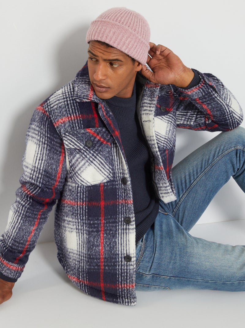 Sobrecamisa de franela AZUL - Kiabi