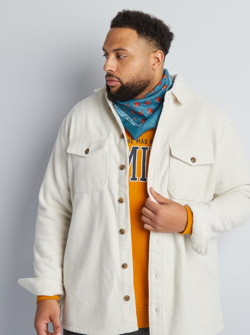 Sobrecamisa de franela BLANCO - Kiabi