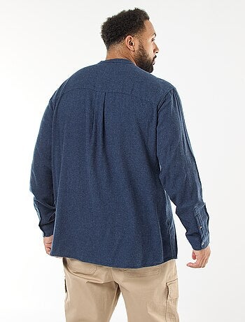Sobrecamisa de franela con bolsillo en el pecho