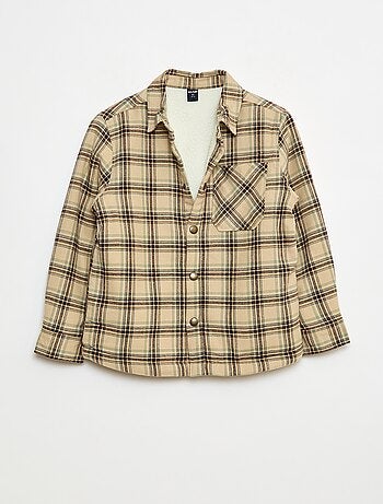Sobrecamisa de franela con forro