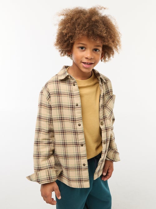 Sobrecamisa de franela con forro - Kiabi