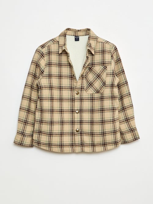 Sobrecamisa de franela con forro - Kiabi