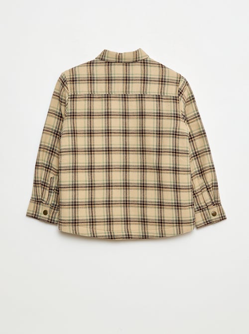 Sobrecamisa de franela con forro - Kiabi