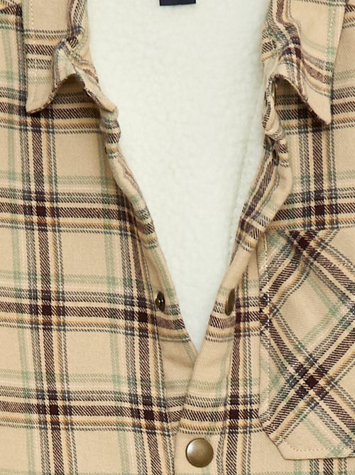 Sobrecamisa de franela con forro - Kiabi