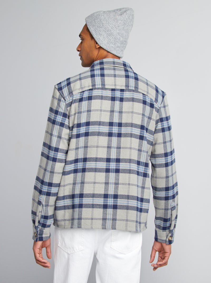 Sobrecamisa de franela GRIS - Kiabi