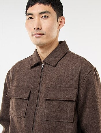 Sobrecamisa de franela lisa