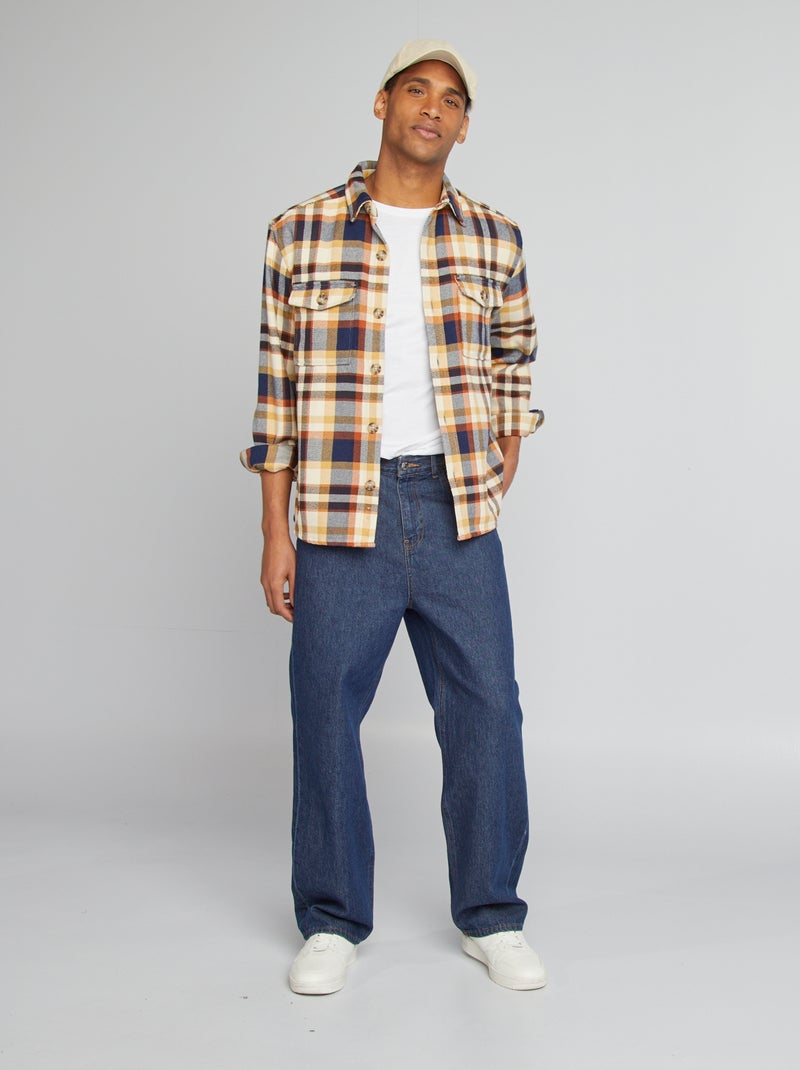 Sobrecamisa de franela MARRON - Kiabi
