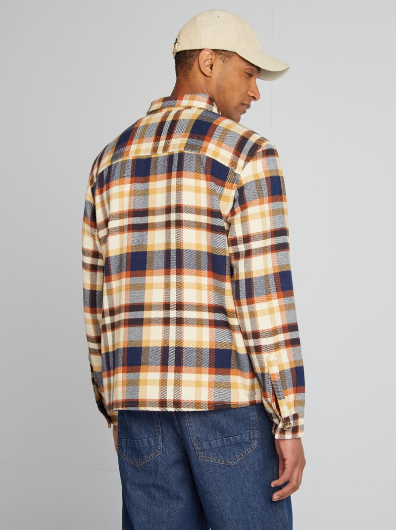 Sobrecamisa de franela MARRON - Kiabi