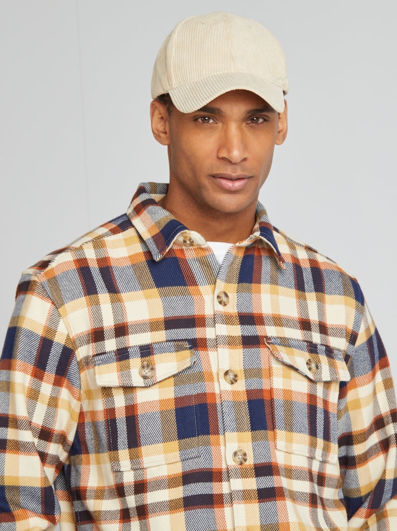 Sobrecamisa de franela MARRON - Kiabi
