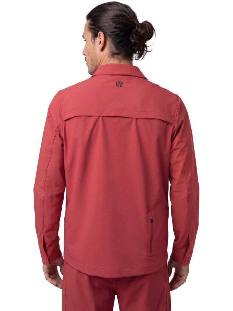 Sobrecamisa de gravel para verano hombre ciclismo hombre stoneway Rojo - Kiabi