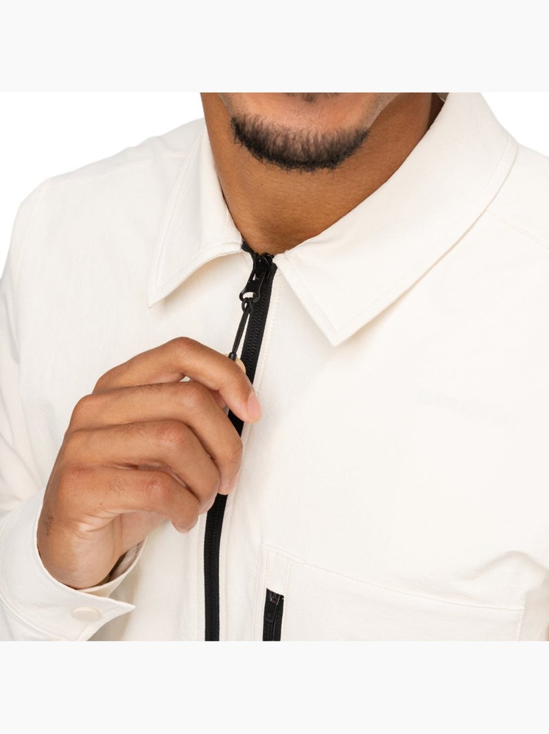 Sobrecamisa de gravel para verano hombre ciclismo hombre stoneway stone Blanco - Kiabi