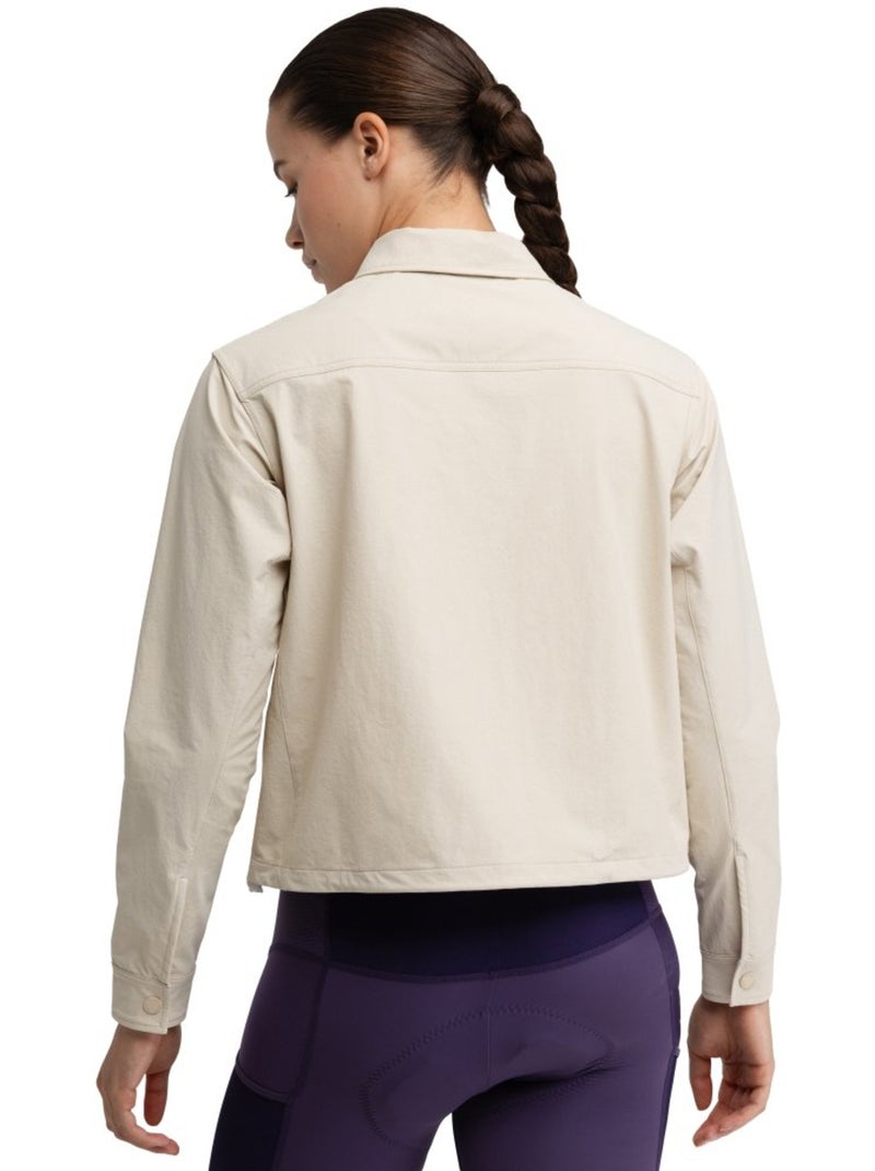 Sobrecamisa de gravel para verano mujer ciclismo mujer emberly Beige - Kiabi