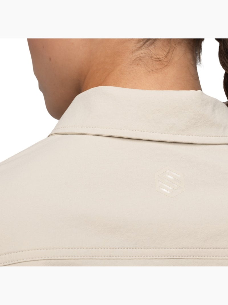Sobrecamisa de gravel para verano mujer ciclismo mujer emberly Beige - Kiabi
