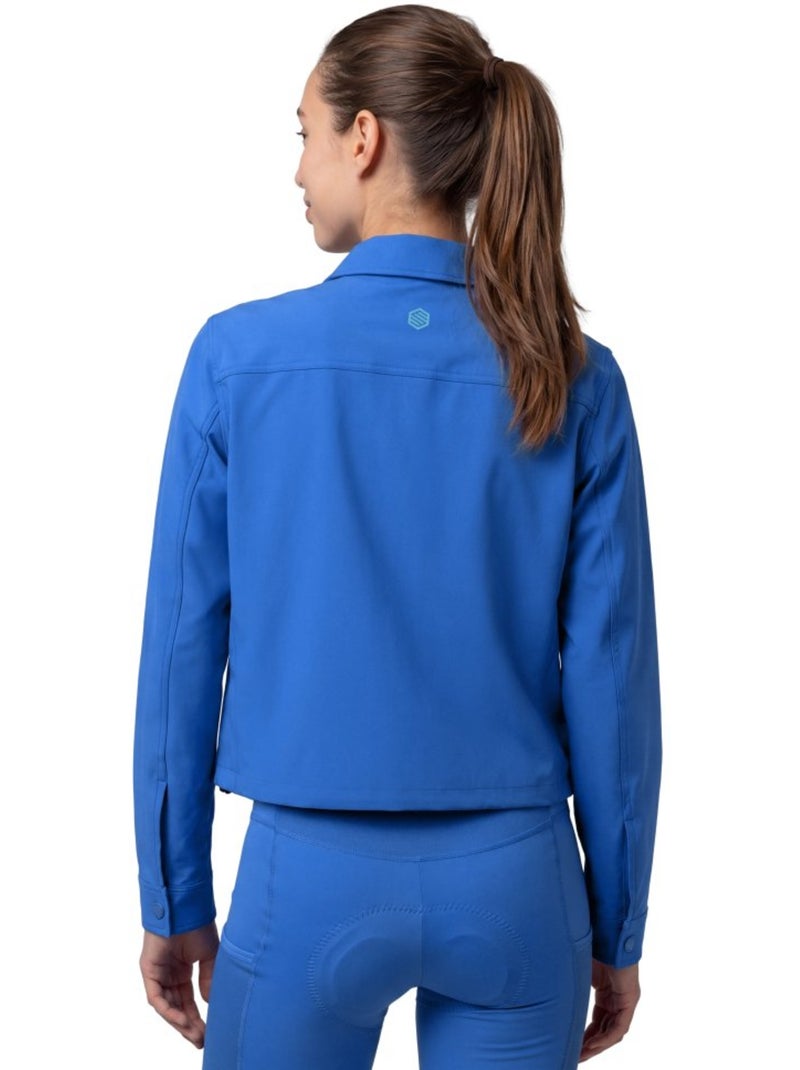 Sobrecamisa de gravel para verano mujer ciclismo mujer emberly-w Azul - Kiabi