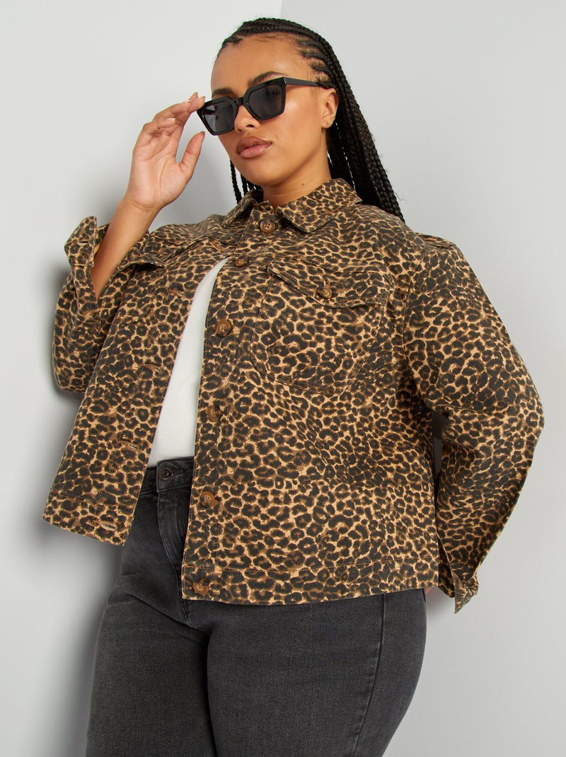 Sobrecamisa de leopardo BEIGE - Kiabi