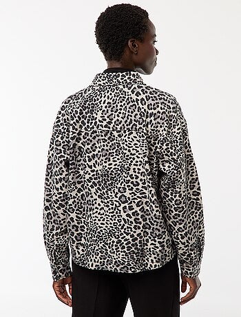 Sobrecamisa de leopardo de algodón 'JDY'