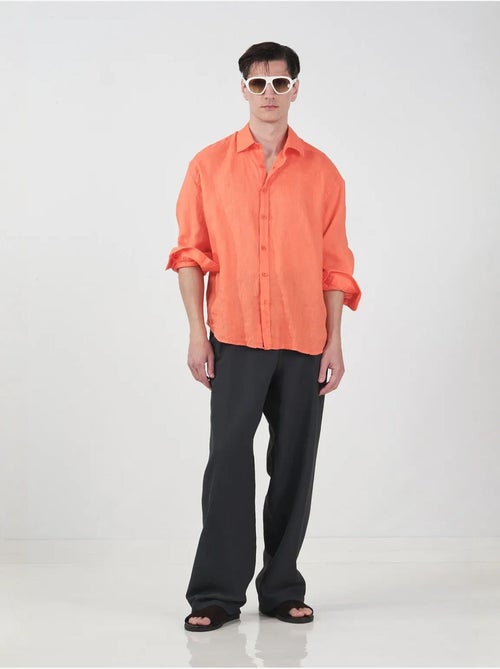 Sobrecamisa de lino oversize para hombre giesto - Kiabi Sobrecamisa de lino oversize para hombre giesto - Kiabi