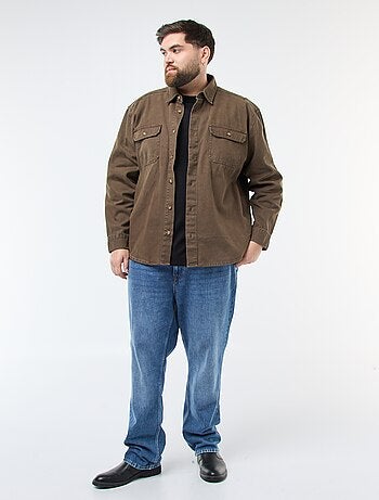 Sobrecamisa de manga larga en algodón