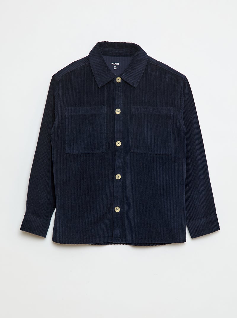 Sobrecamisa de pana azul - Kiabi