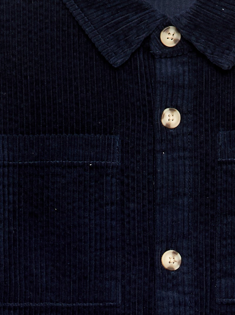 Sobrecamisa de pana Azul - Kiabi