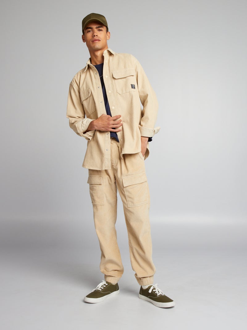 Sobrecamisa de pana BEIGE - Kiabi