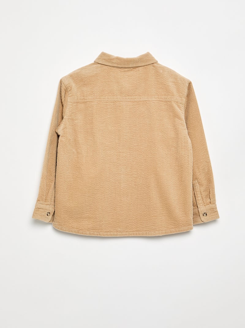 Sobrecamisa de pana Beige - Kiabi
