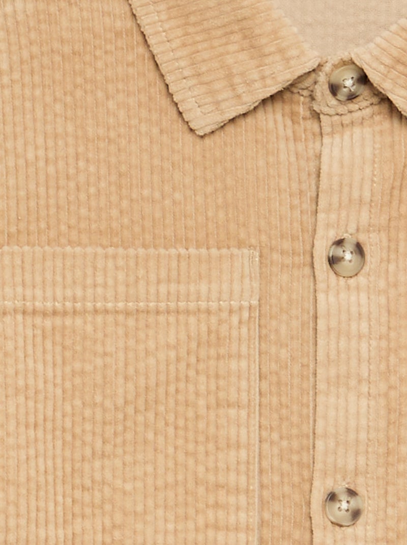 Sobrecamisa de pana Beige - Kiabi
