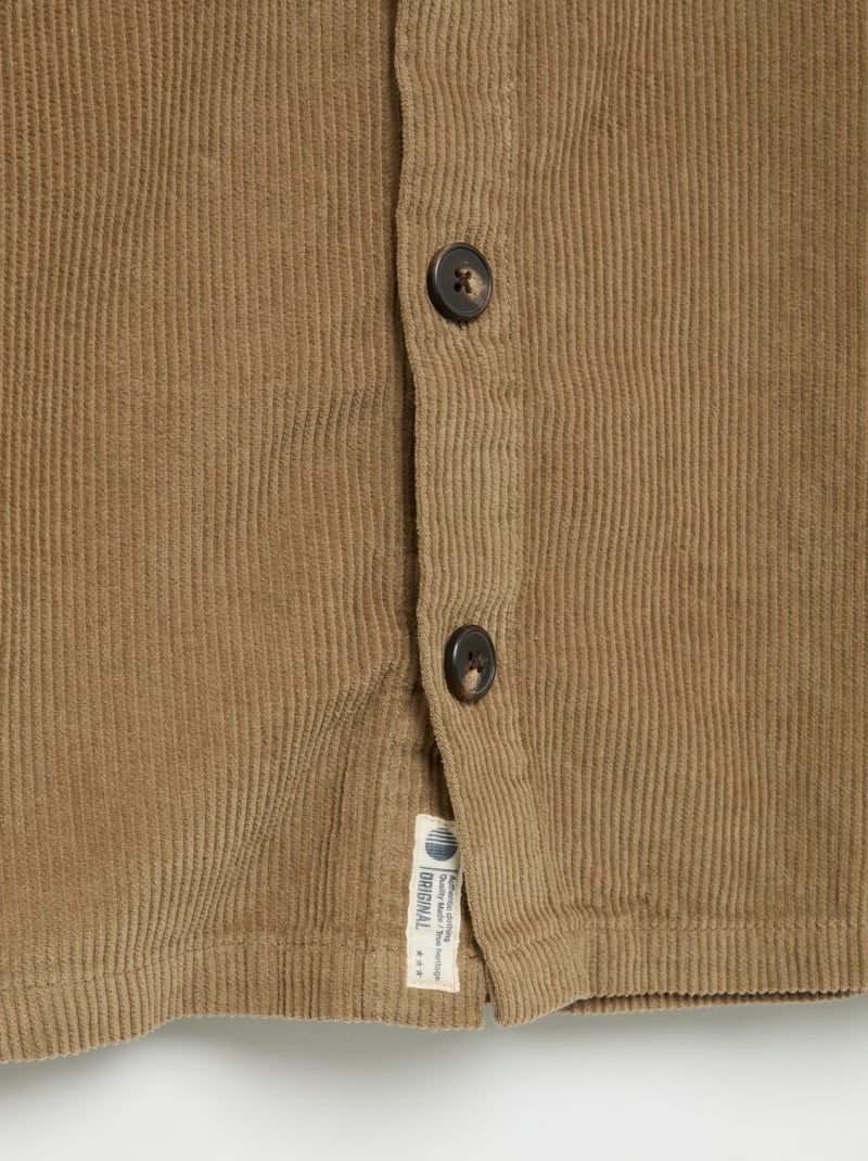 Sobrecamisa de pana Beige - Kiabi