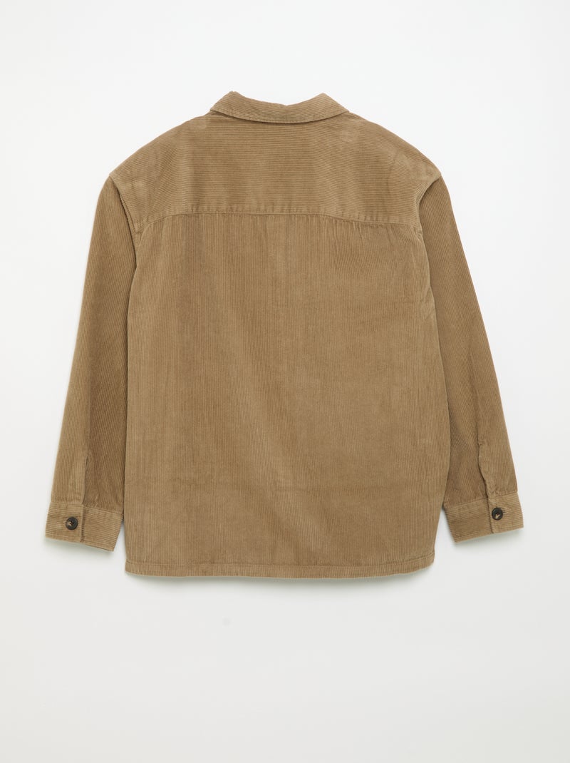 Sobrecamisa de pana Beige - Kiabi