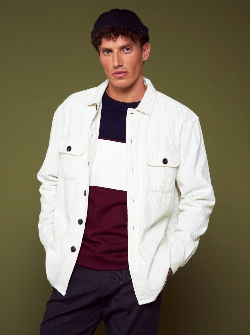Sobrecamisa de pana BLANCO - Kiabi