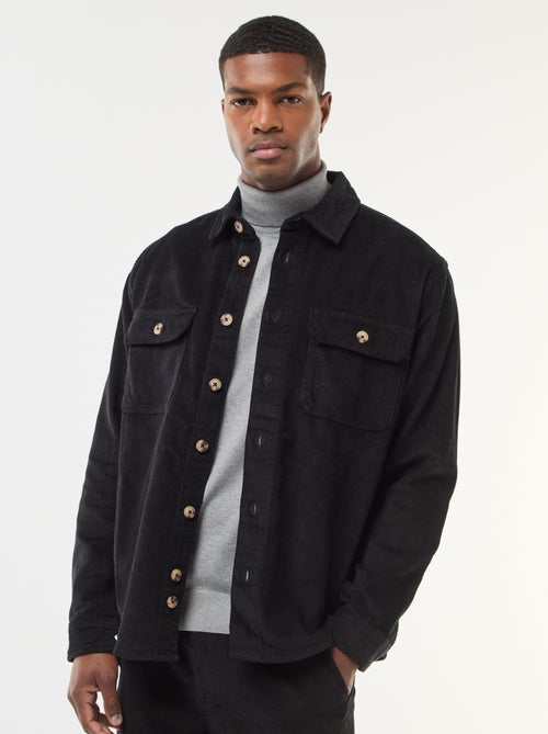 Sobrecamisa de pana de algodón lisa - Kiabi