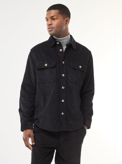 Sobrecamisa de pana de algodón lisa - Kiabi