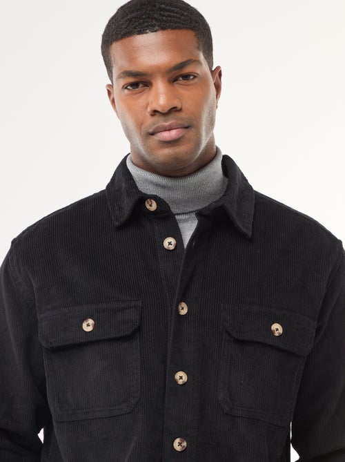 Sobrecamisa de pana de algodón lisa - Kiabi