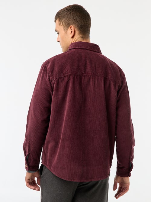 Sobrecamisa de pana de algodón lisa - Kiabi