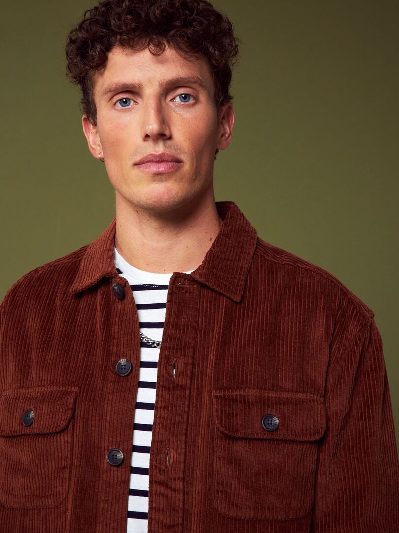 Sobrecamisa de pana MARRON - Kiabi