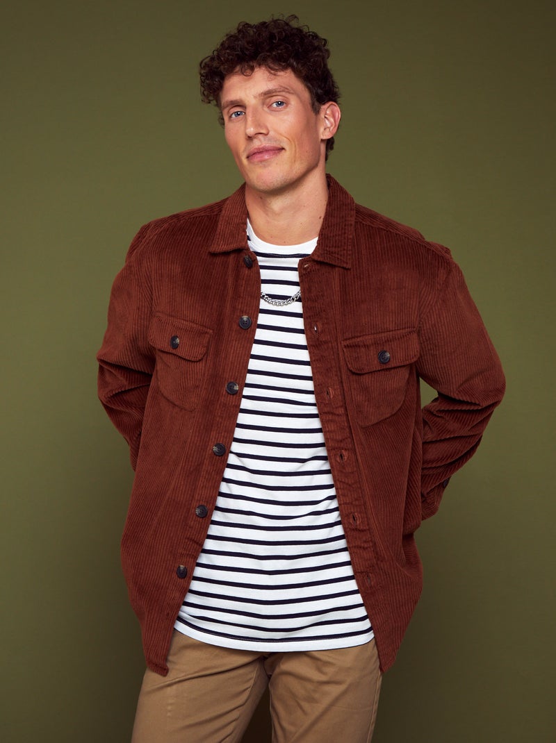 Sobrecamisa de pana MARRON - Kiabi